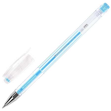 Ручки гелевые Brauberg цветные набор 6 штук для школы тонкие пастель