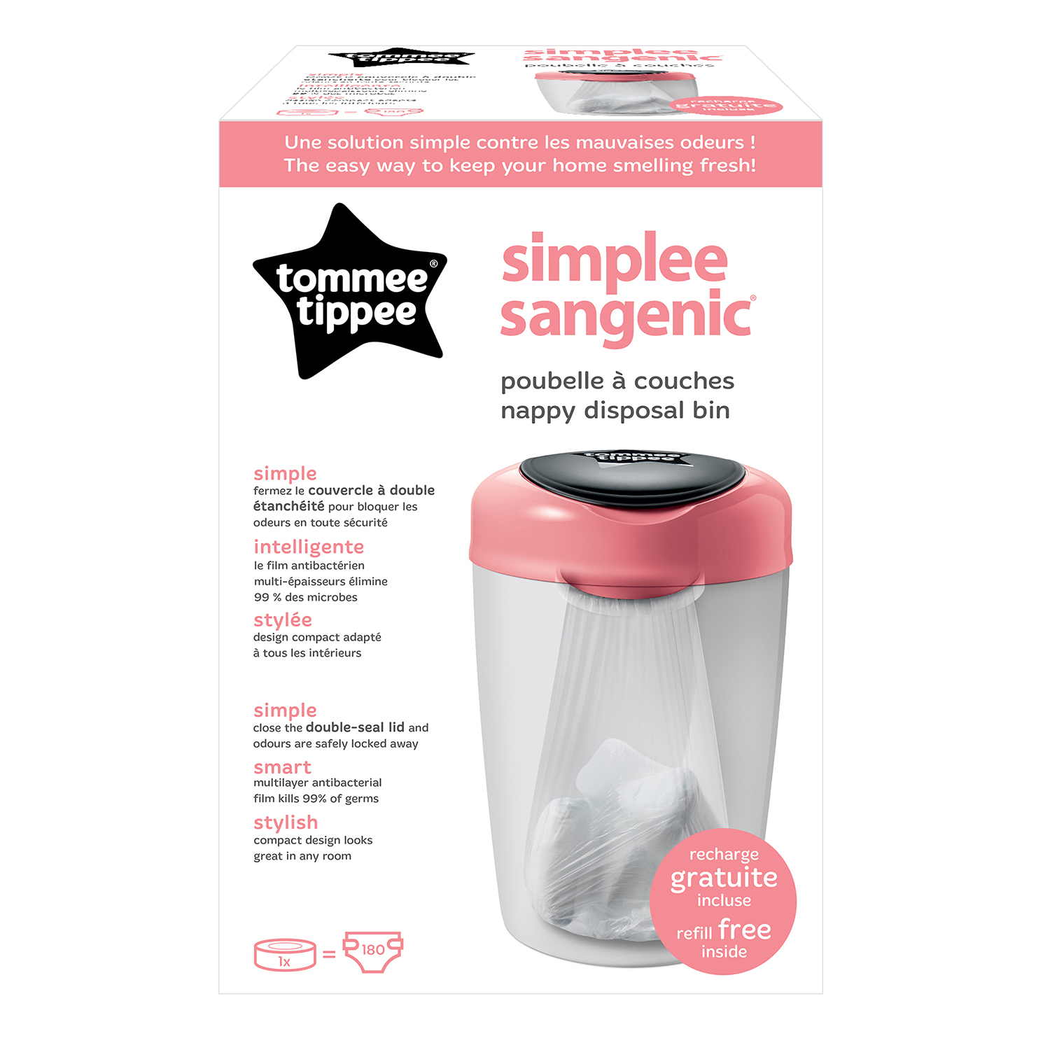 Утилизатор Tommee tippee Simplee Розовый 87008102 - фото 2