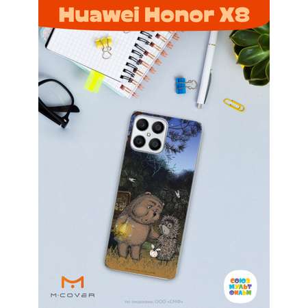 Силиконовый чехол Mcover для смартфона Honor X8 Союзмультфильм Ежик в тумане и медвежонок