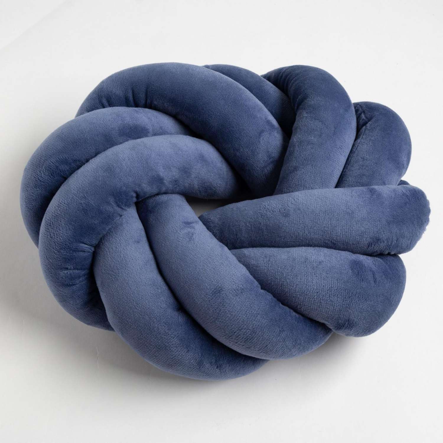 Декоративная подушка Этель узел d 33 см темно-синяя - фото 4