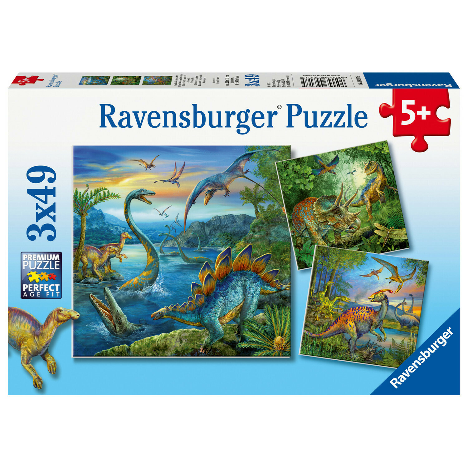 Пазл Ravensburger Динозавры 49элементов*3шт 09317 - фото 1