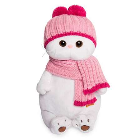Мягкая игрушка BUDI BASA Кошечка Ли-Ли в розовой шапке с шарфом 24 см BB06327