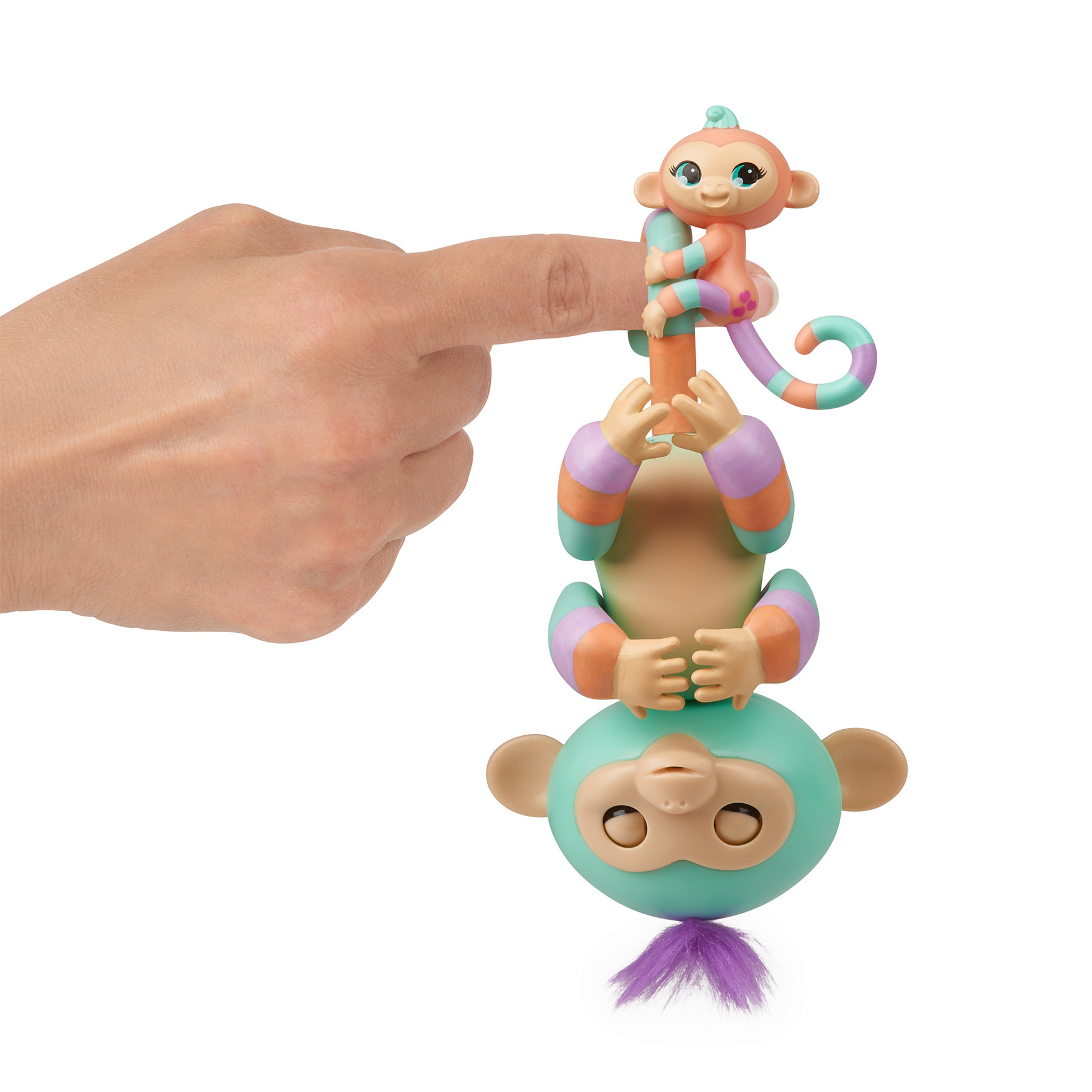 Игрушка Fingerlings Обезьянка Денни с малышом интерактивная 3544 - фото 6