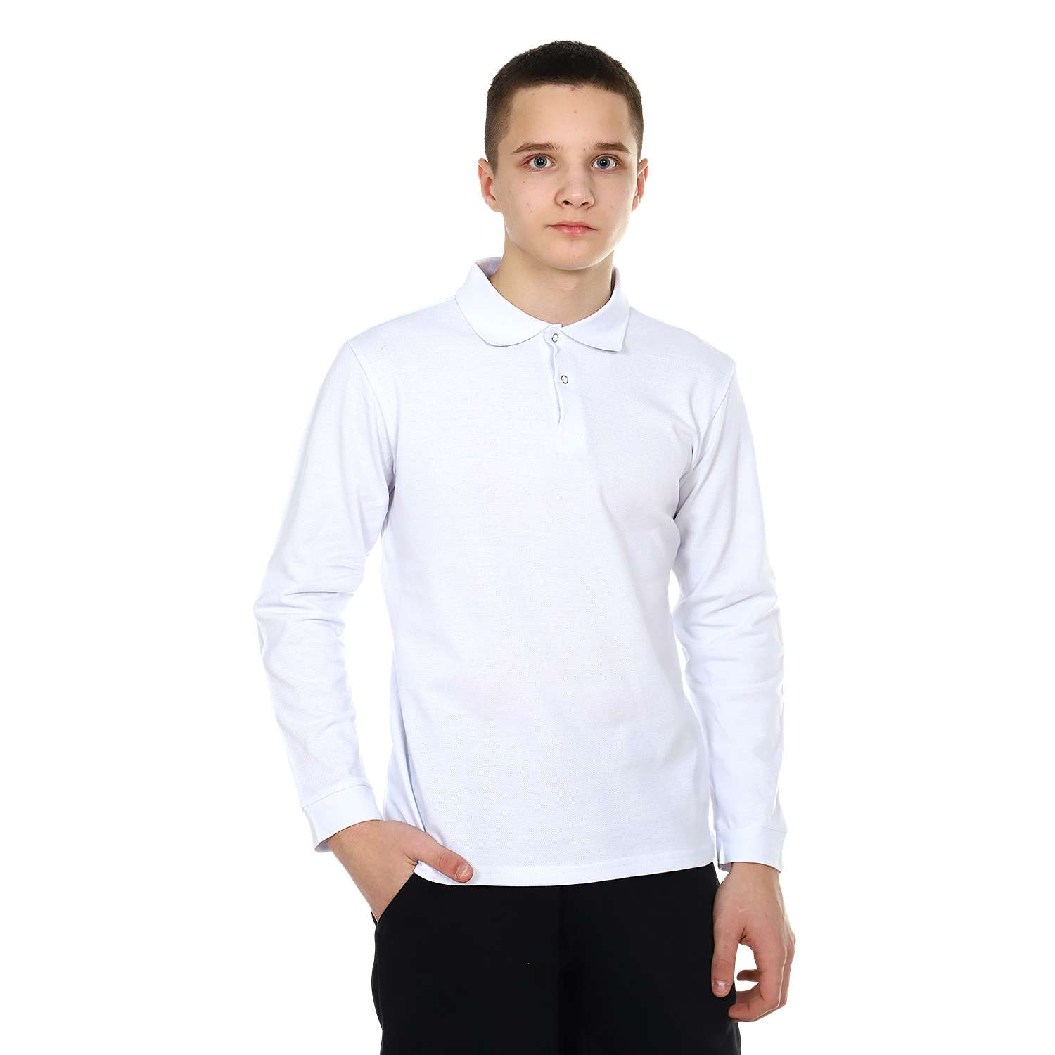 Рубашка-поло Детская Одежда 2027П(2)/белый3 - фото 1