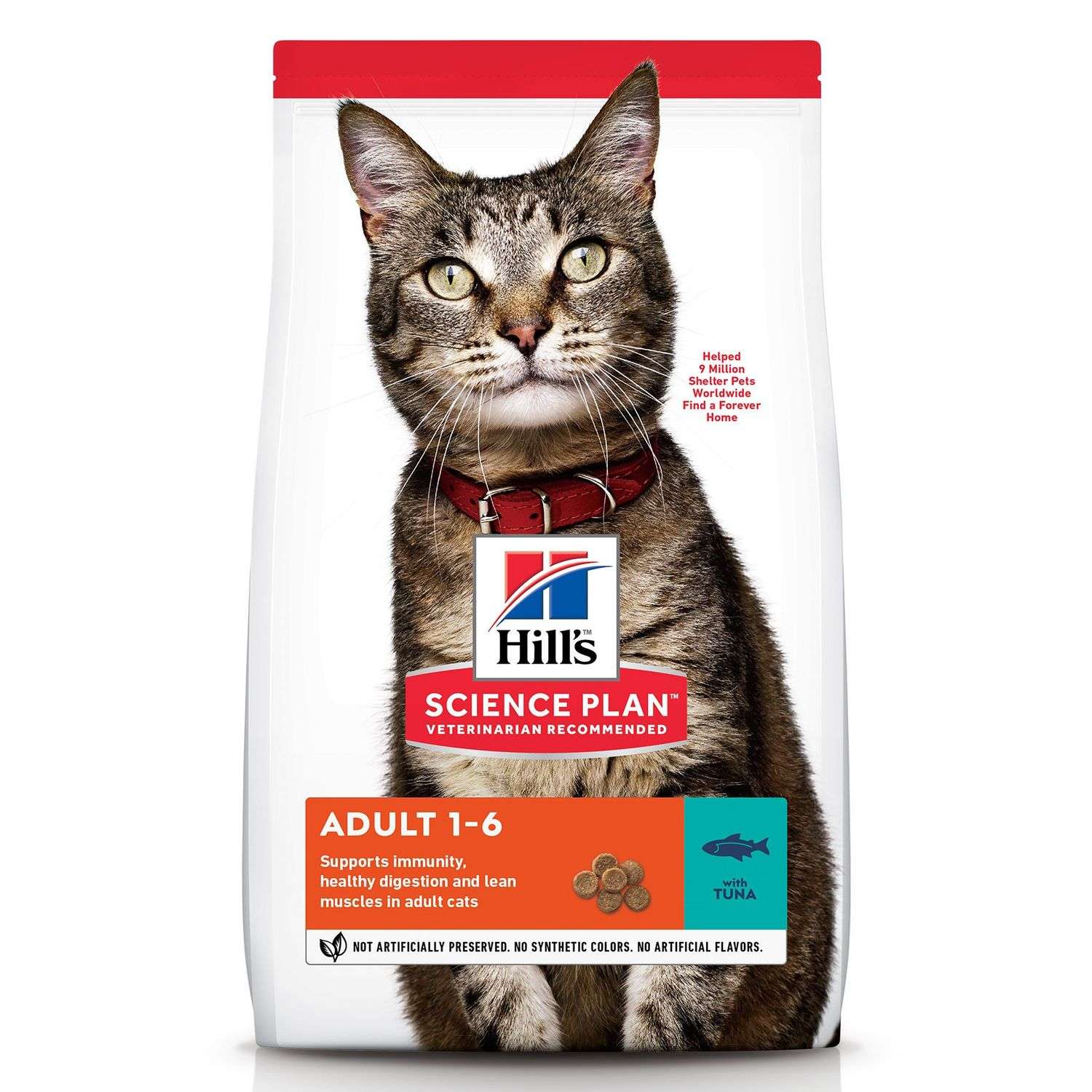 Корм сухой для кошек HILLS 3кг Science Plan с тунцом для поддержания жизненной энергии и иммунитета - фото 1