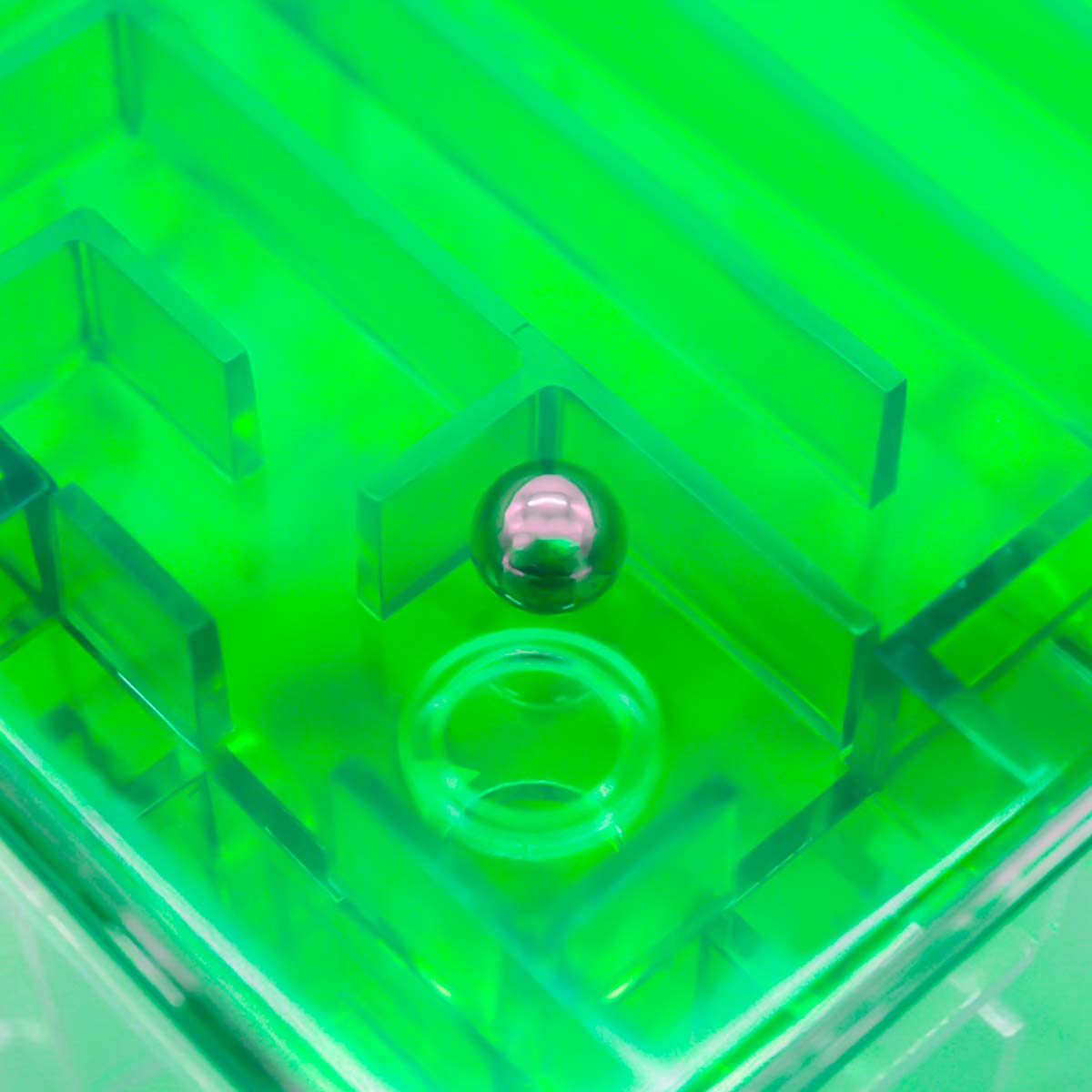 Головоломка для детей WiMI логический куб с шариком зеленый - фото 3