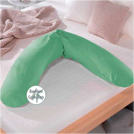 Подушка для беременных Theraline 190 см Бамбук зеленая