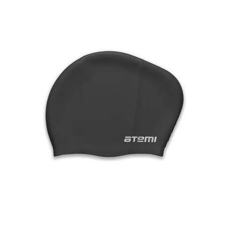 Шапочка для плавания LC-02 Atemi для длинных волос силикон объём 56-64 см цвет чёрный