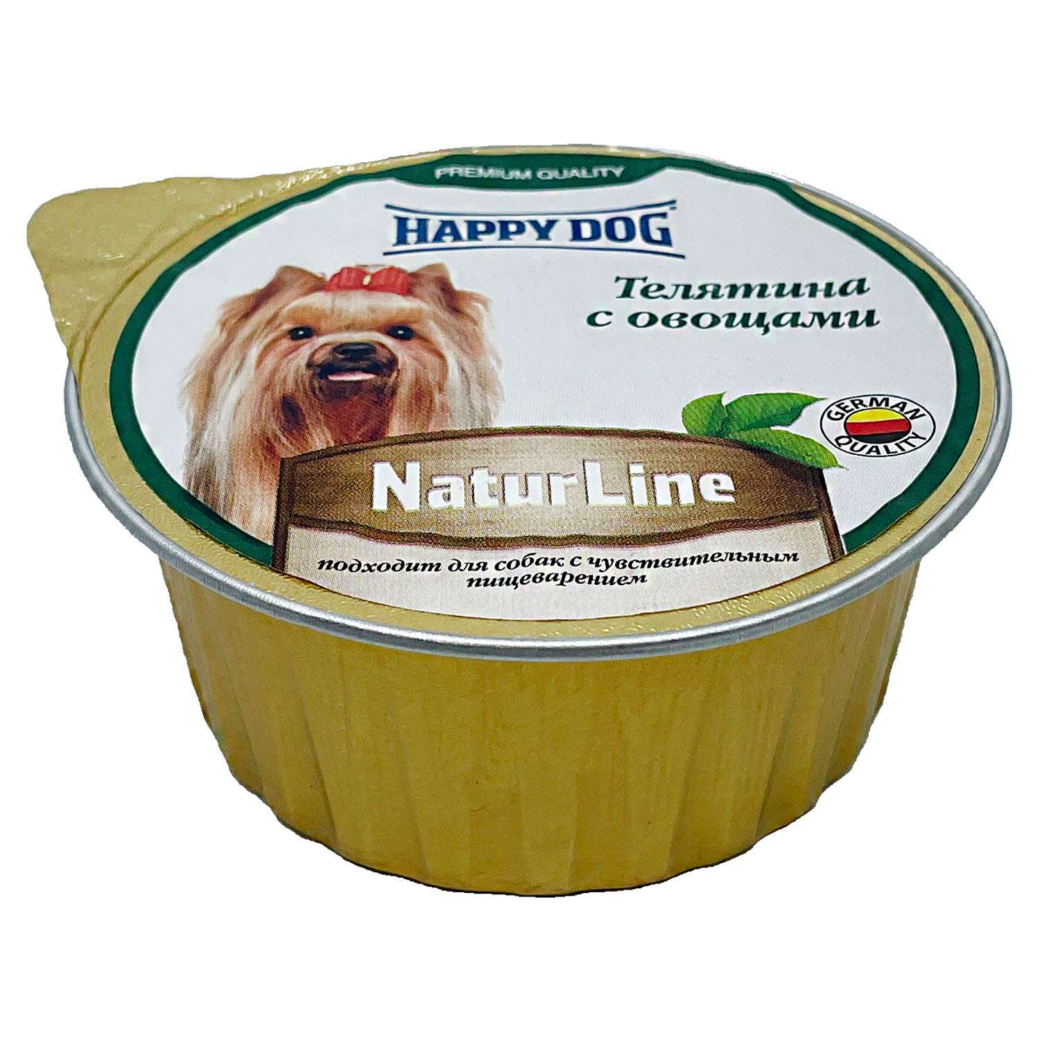 Корм для собак Happy Dog телятина с овощами 125г - фото 1
