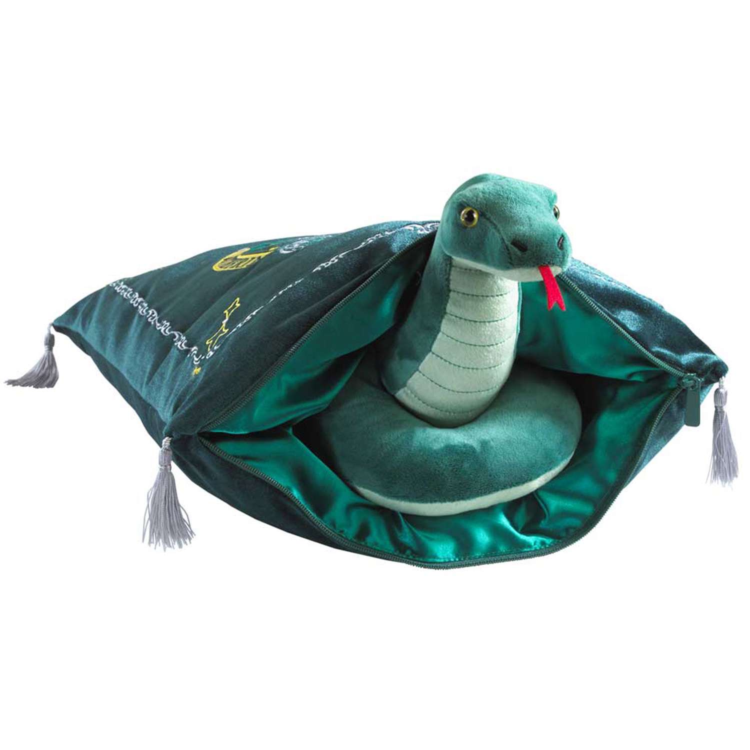 Мягкая игрушка Harry Potter талисман факультета Слизерин змея + подушка - фото 2