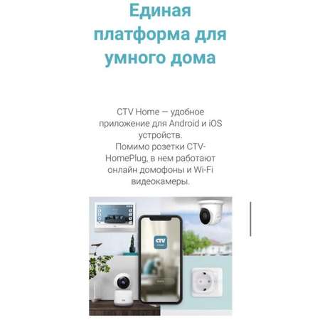 Умная Wi-Fi розетка CTV HomePlug