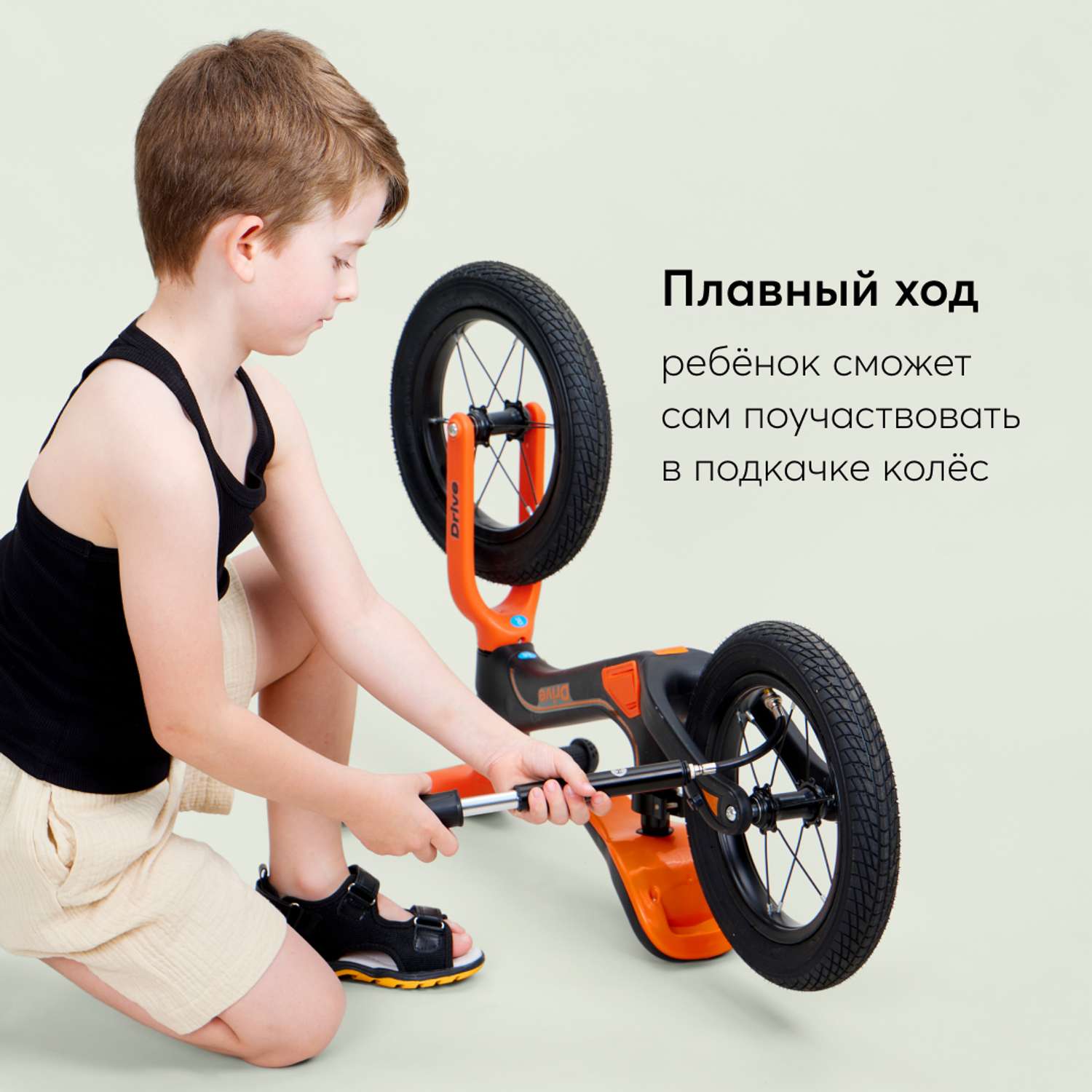 Насос универсальный ручной Happy Baby для мячей колясок велосипедов беговелов самокатов - фото 4