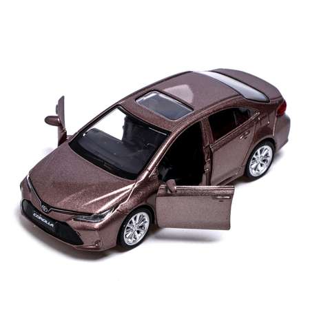 Машина Автоград металлическая TOYOTA COROLLA HYBRID 1:43 инерция открываются двери цвет коричневый