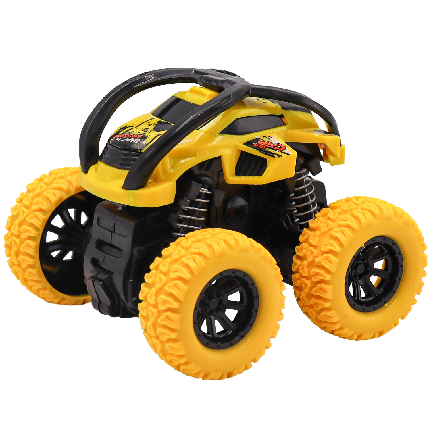 Машинка Funky Toys перевёртыш фрикционная 4x4 рессоры жёлтая FT9787-2-МП