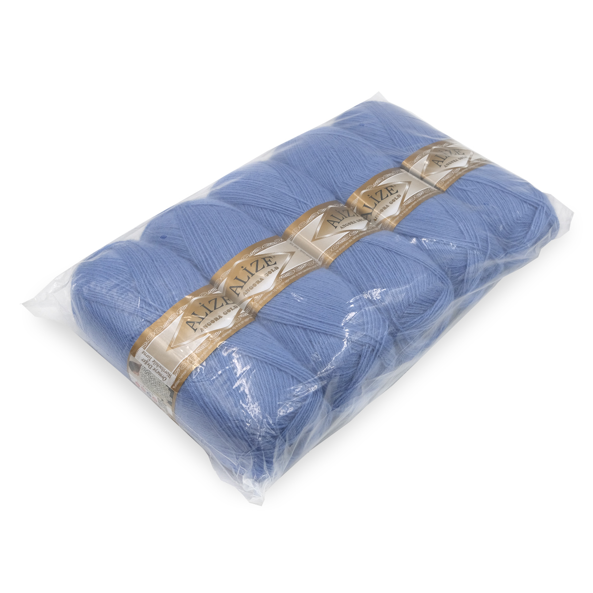 Пряжа Alize для шарфов кардиганов Angora Gold 100 гр 550 м 5 мотков 40 голубой - фото 8