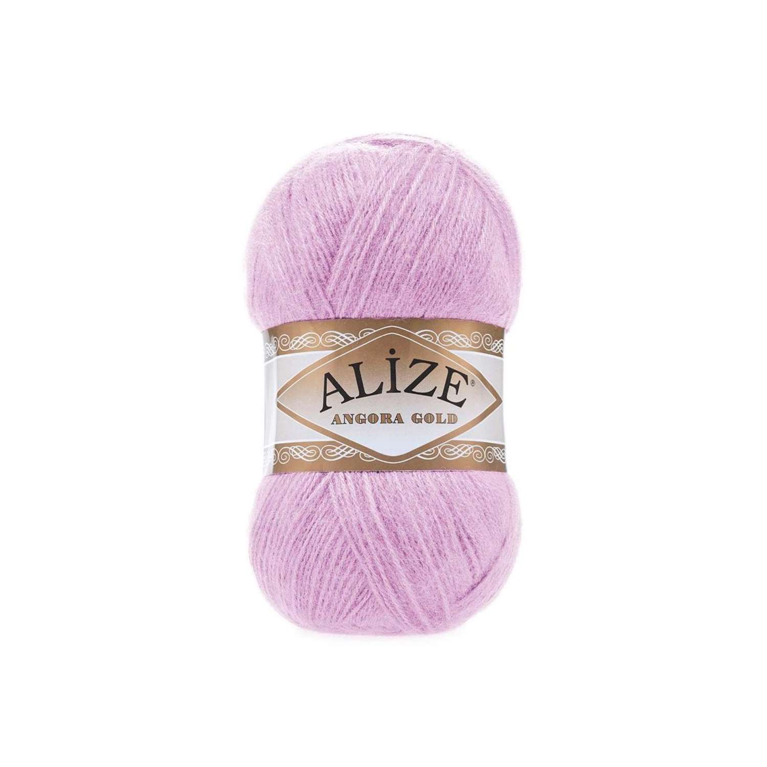 Пряжа Alize мягкая теплая для шарфов кардиганов Angora Gold 100 гр 550 м 5 мотков 27 светло-сиреневый - фото 6