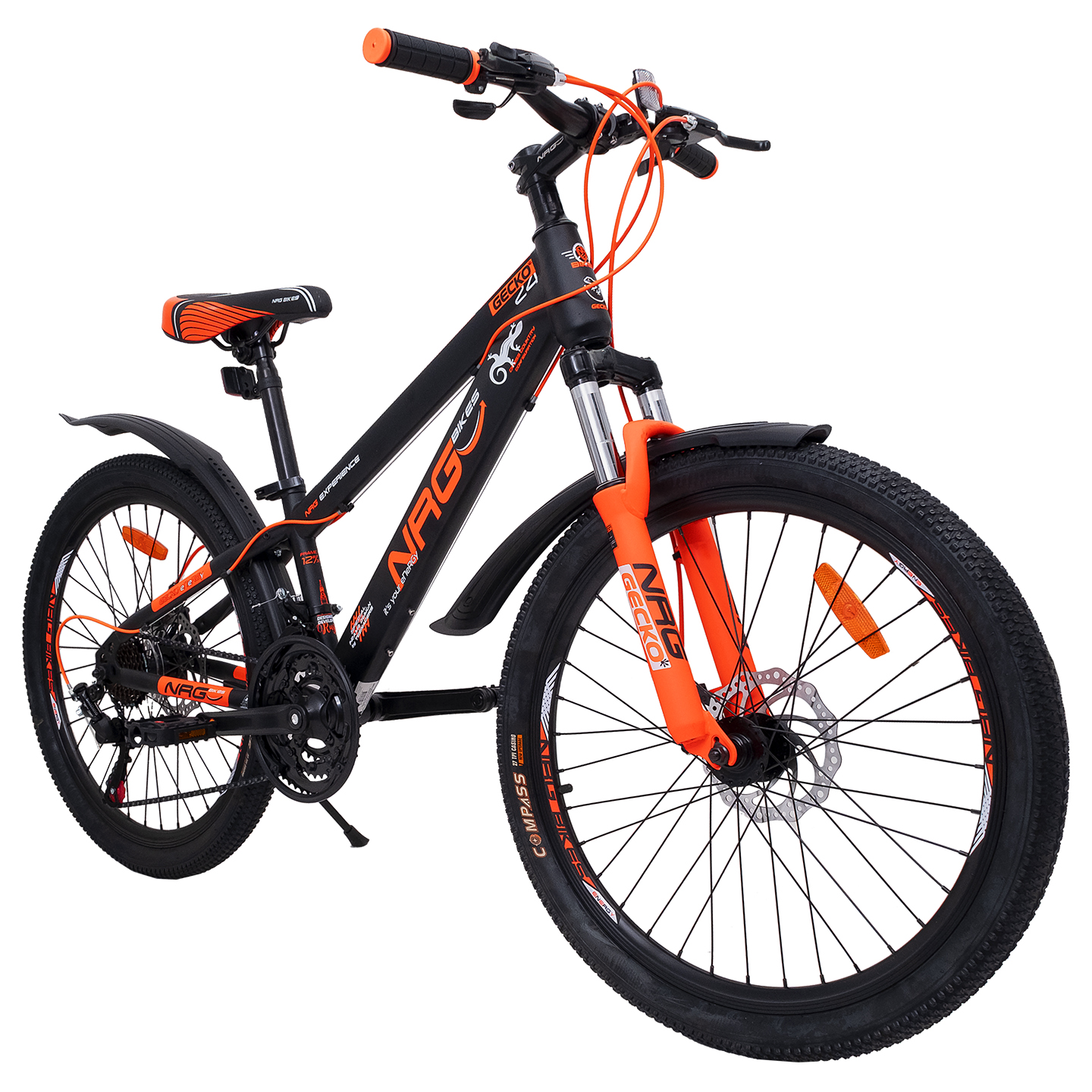 Велосипед NRG BIKES GECKO 24 black-orange-white - фото 9