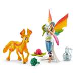 Фигурка SCHLEICH Радужная эльфийка Дунья с жеребенком