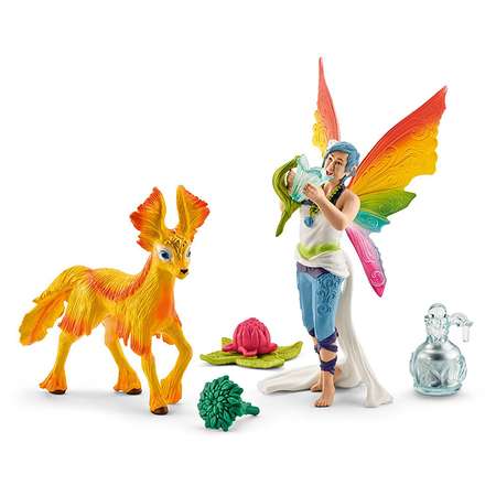 Фигурка SCHLEICH Радужная эльфийка Дунья с жеребенком