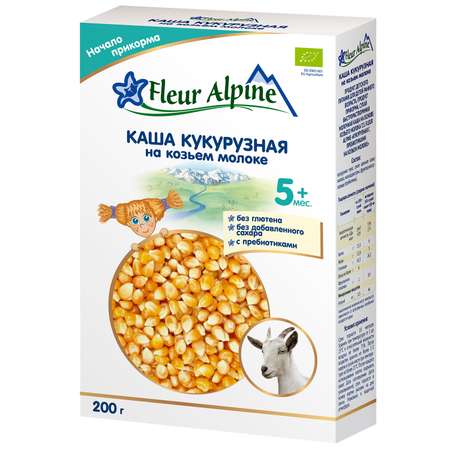 Каша Fleur Alpine кукуруза козье молоко 200 г с 5 месяцев