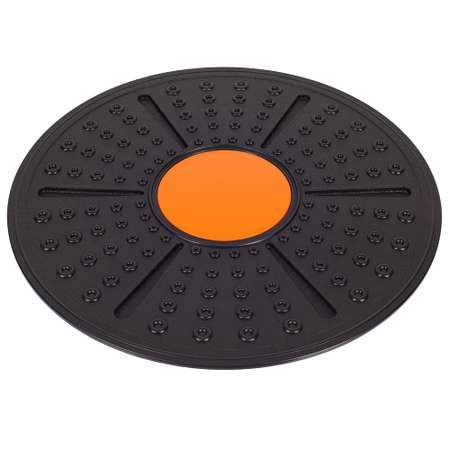 Балансировочный диск STRONG BODY платформа полусфера d 36 см черно-оранжевый
