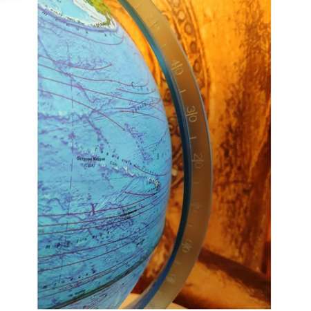 Глобус Globen Земли рельефный с LED-подсветкой 32 см + Карта складная Мир и Россия 100х70 настольная