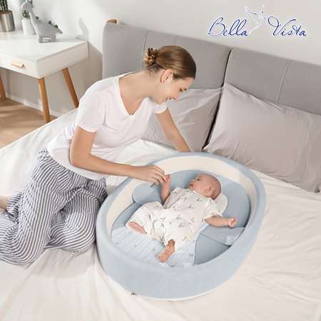 Кокон для новорожденных BELLA VISTA P-03 голубой