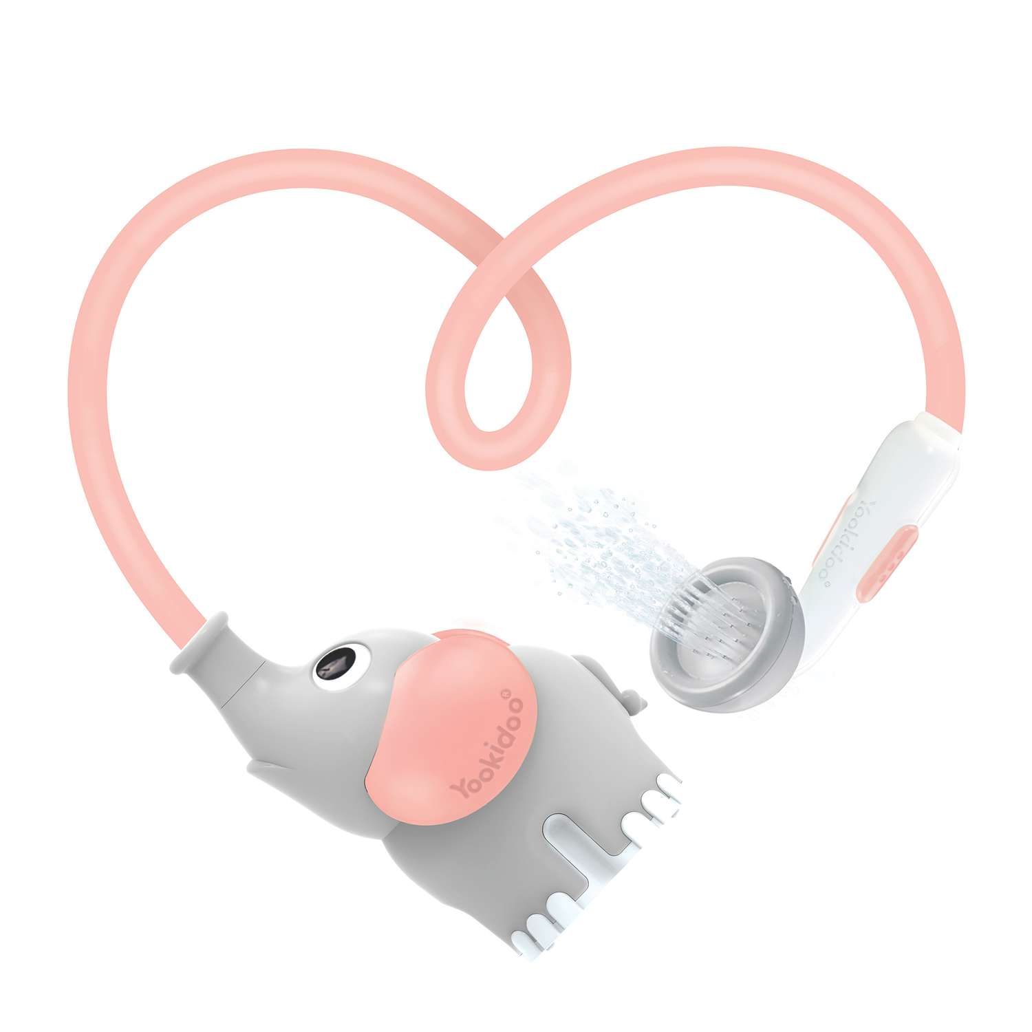 Игрушка для ванны Yookidoo душ Слоненок серый с розовым - фото 2