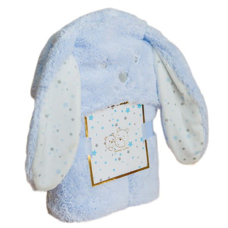 Плед для новорожденных Funny Bears Ушастик голубой 75х100 см