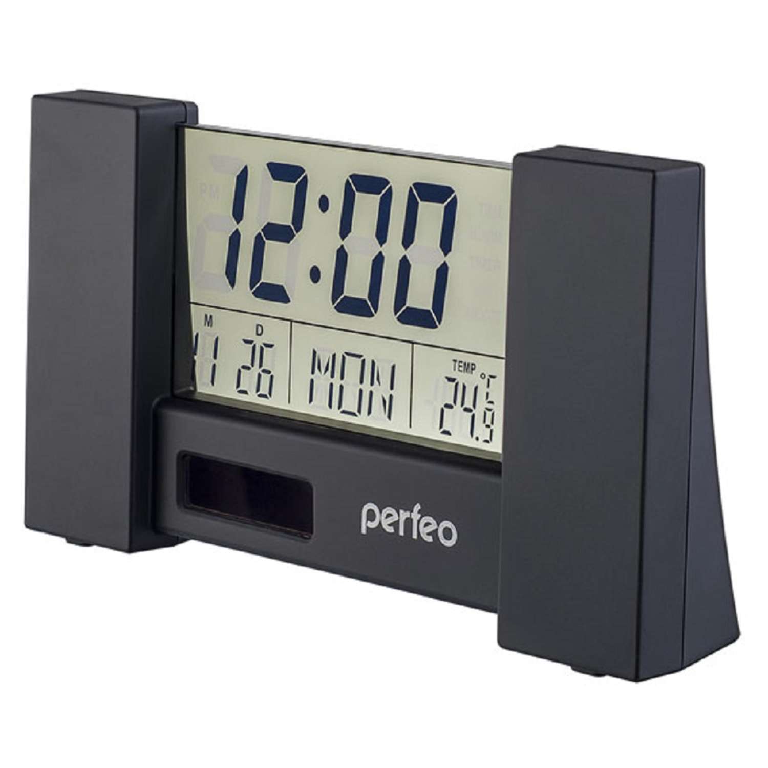 Часы-будильник Perfeo City чёрный PF-S2056 время температура дата - фото 1