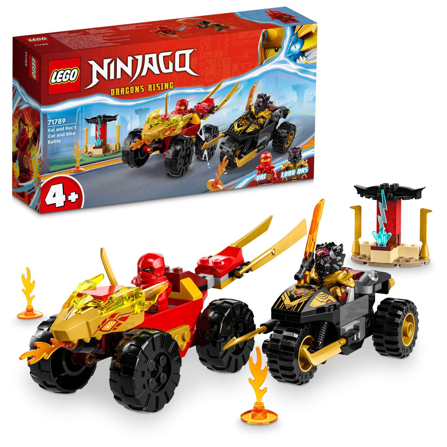 Конструктор LEGO Ninjago Kai and Rass Car and Bike Battle 71789 - фото 1