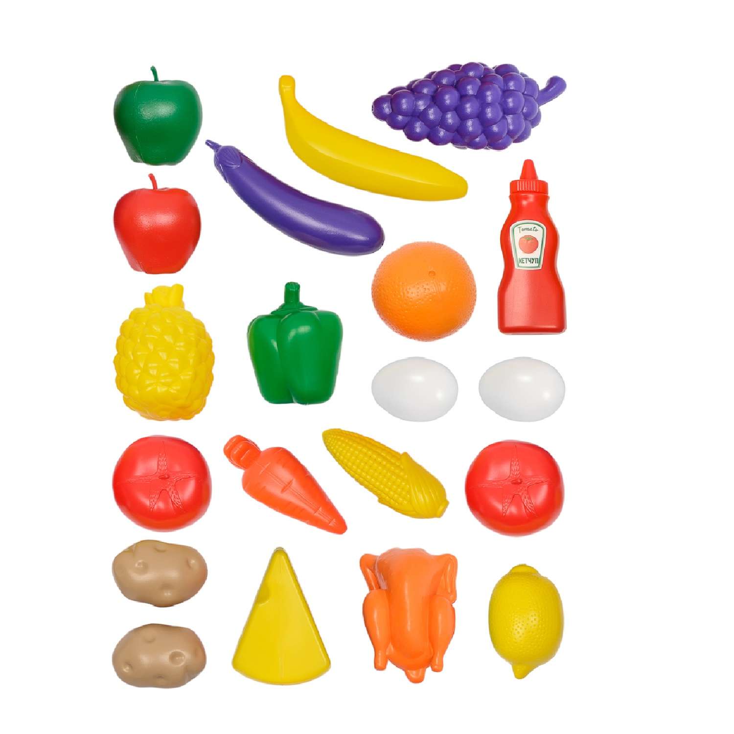 Игровой набор для кухни Green Plast игрушечные овощи фрукты продукты - фото 1