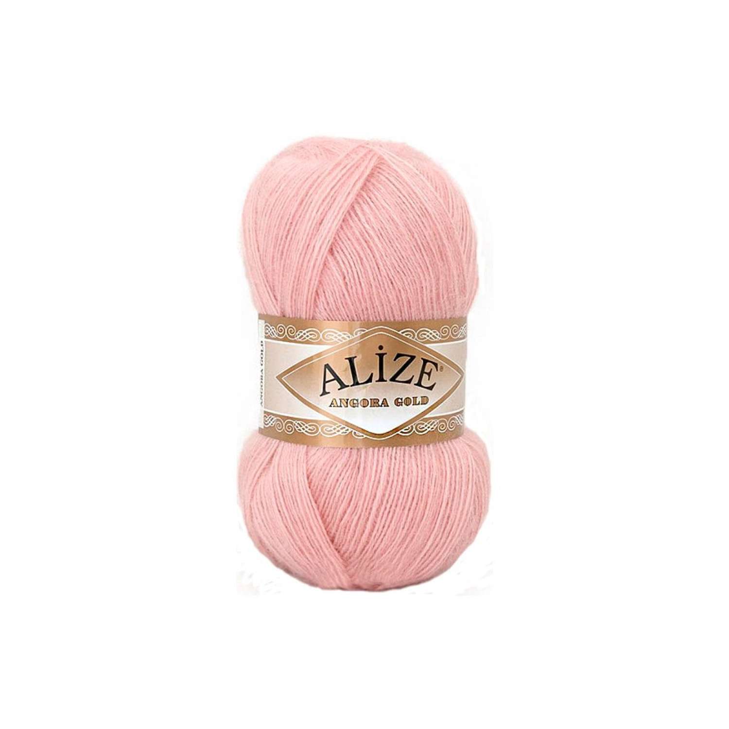Пряжа Alize мягкая теплая для шарфов кардиганов Angora Gold 100 гр 550 м 5 мотков 161 бл.розовый - фото 6