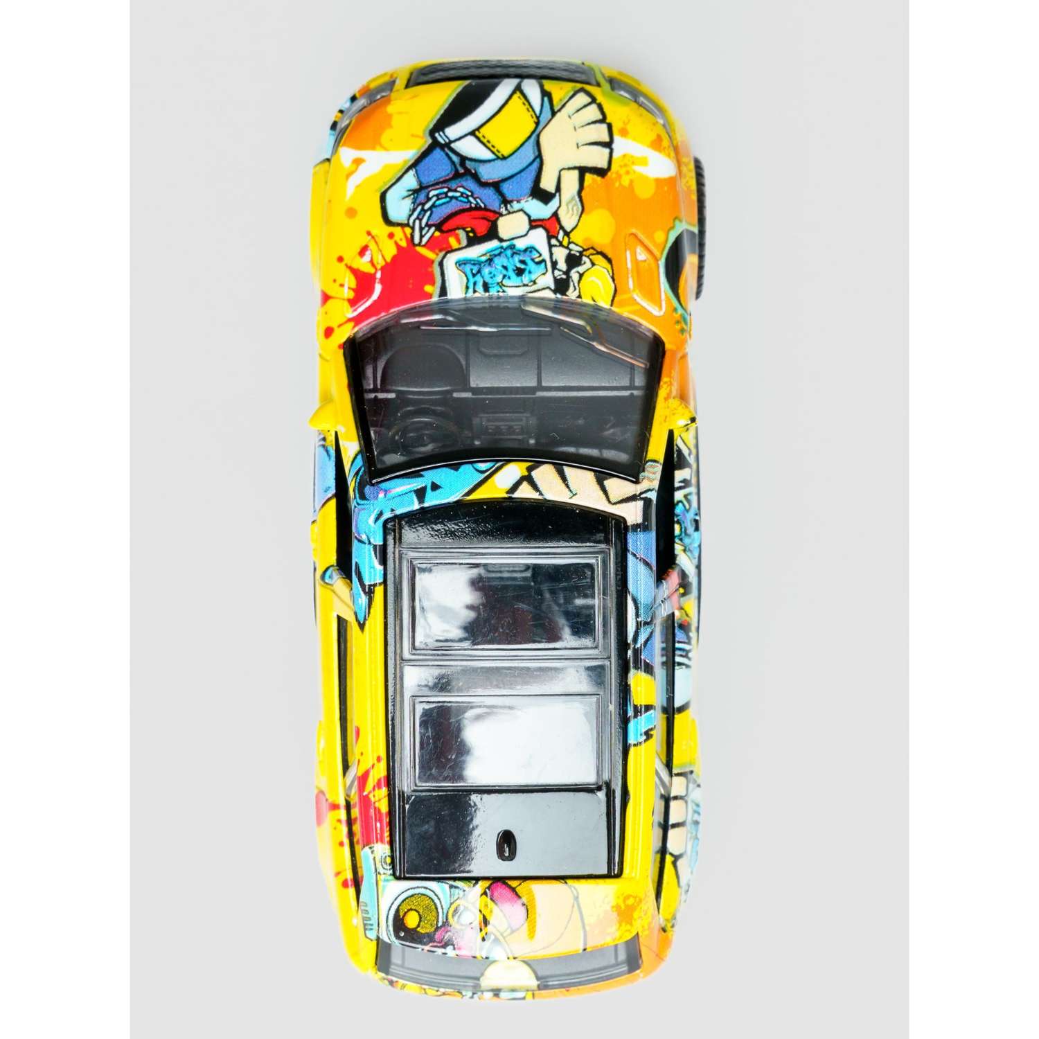 Машинка AUTOGRAND внедорожник граффити металлический с инерционным механизмом развивающий крутой 12 см 71591 - фото 8