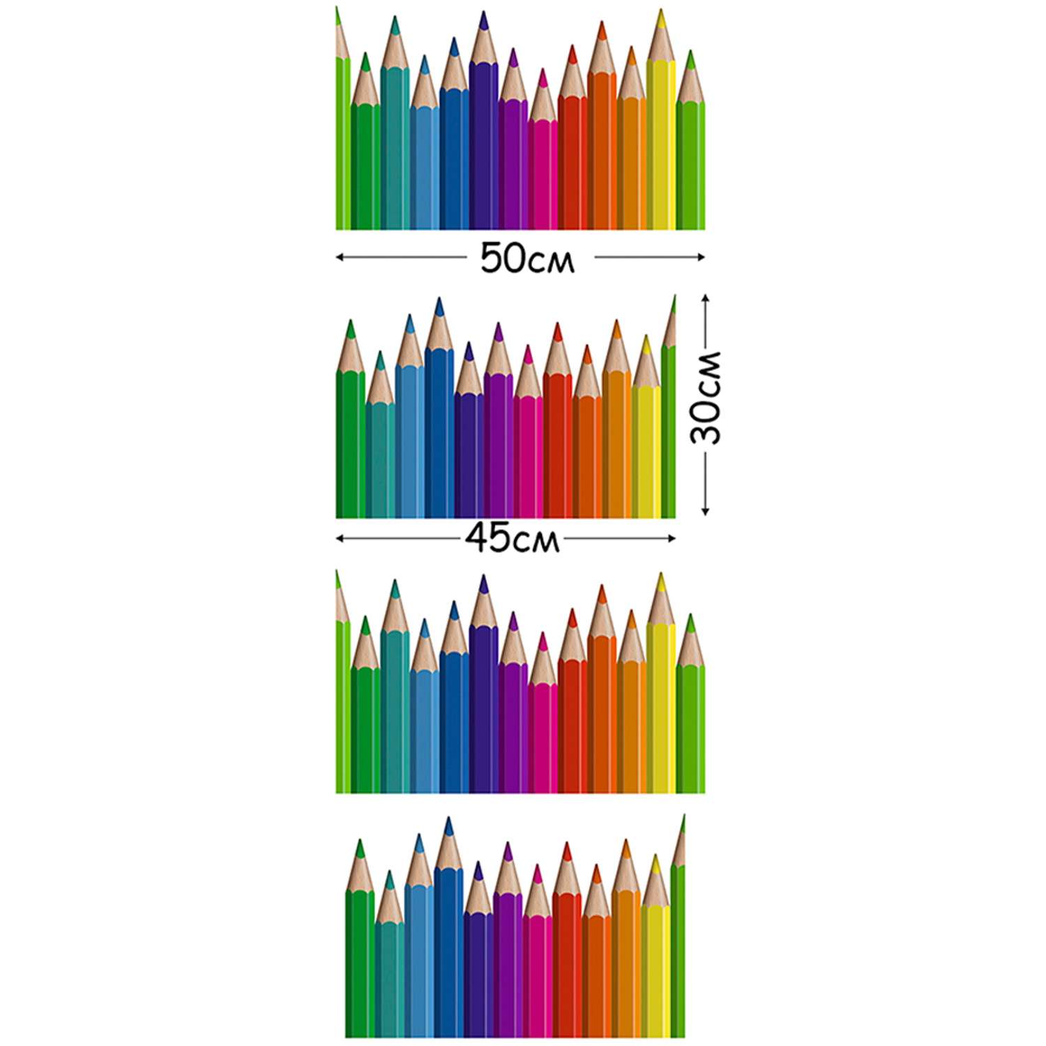 Наклейка интерьерная Woozzee Цветные карандаши - фото 2
