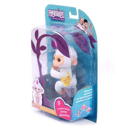 Обезьянка Fingerlings интерактивная София Белая