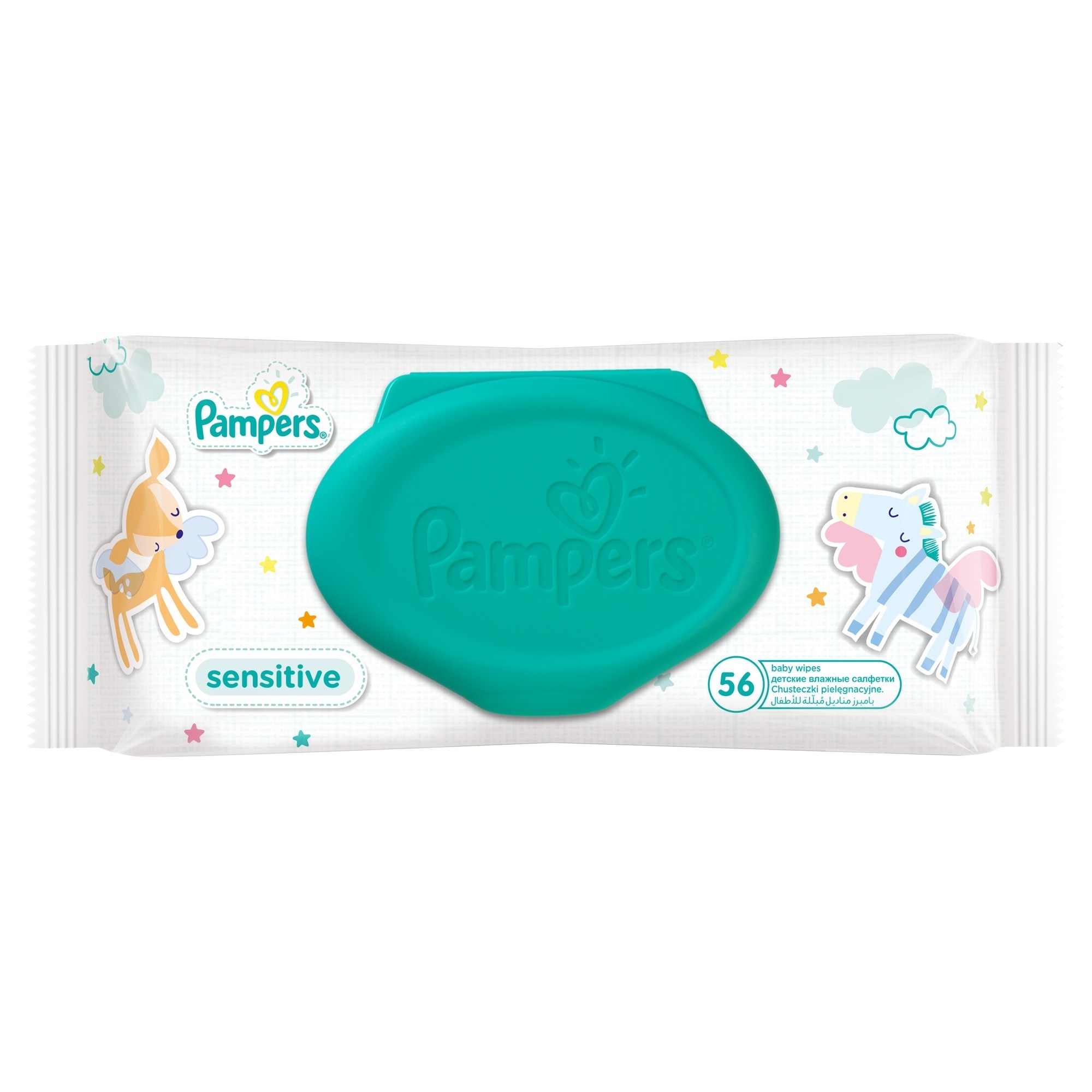 влажные Салфетки Pampers Sensitive Сменный блок 56 шт. в ассортименте - фото 2