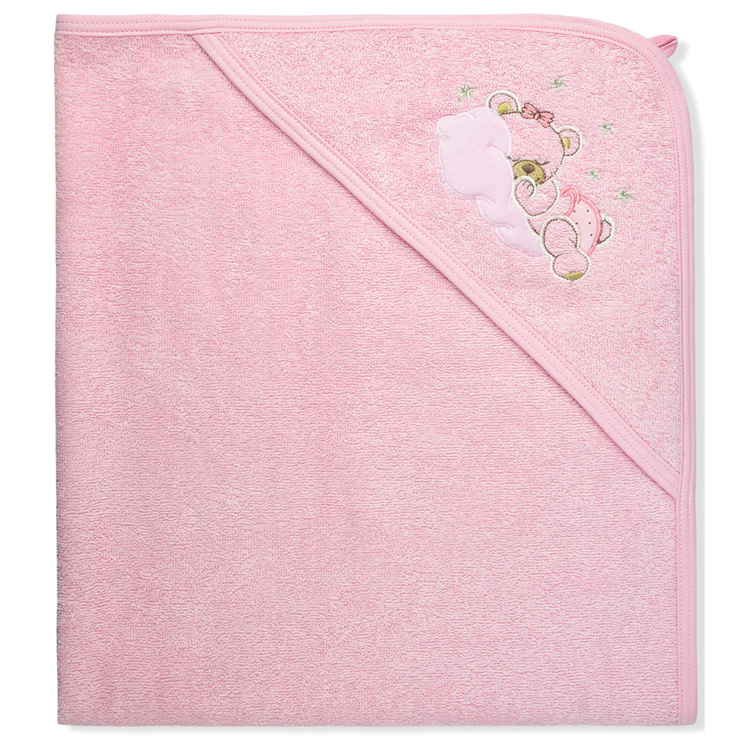 Пеленка-полотенце LEO розовый размер 95*95 - фото 1