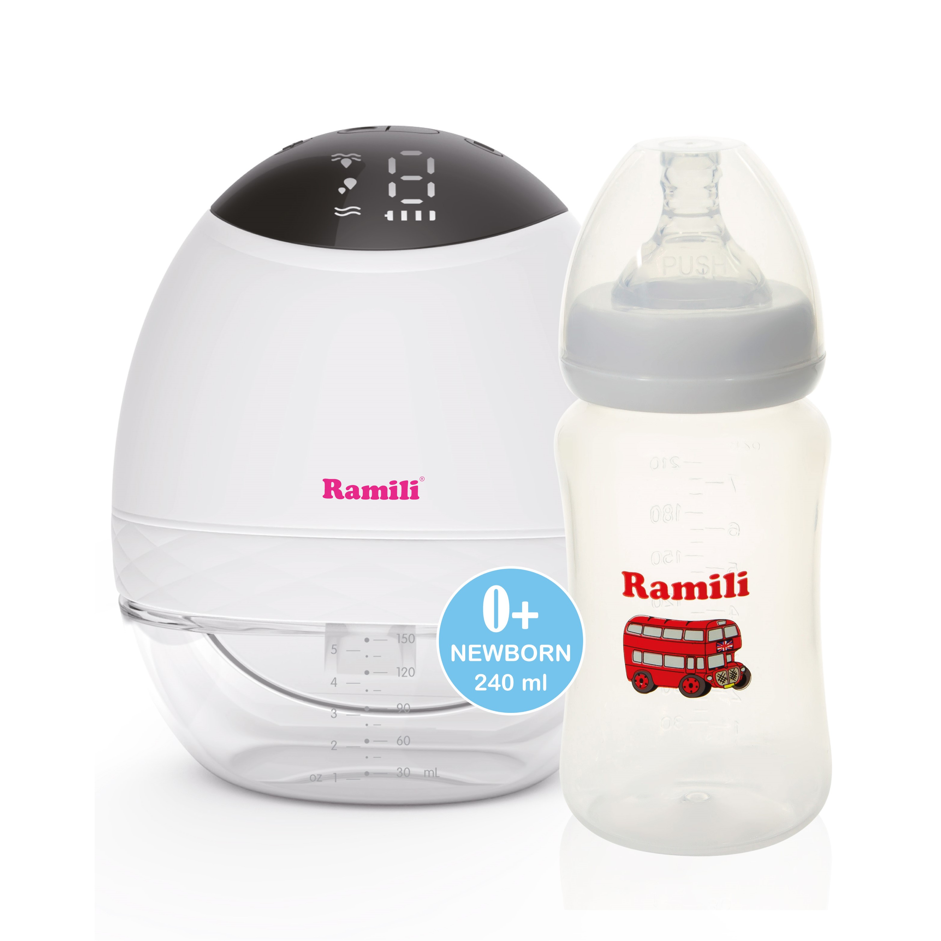 Молокоотсос Ramili Двухфазный электрический SE500 с бутылочкой 240ML - фото 2