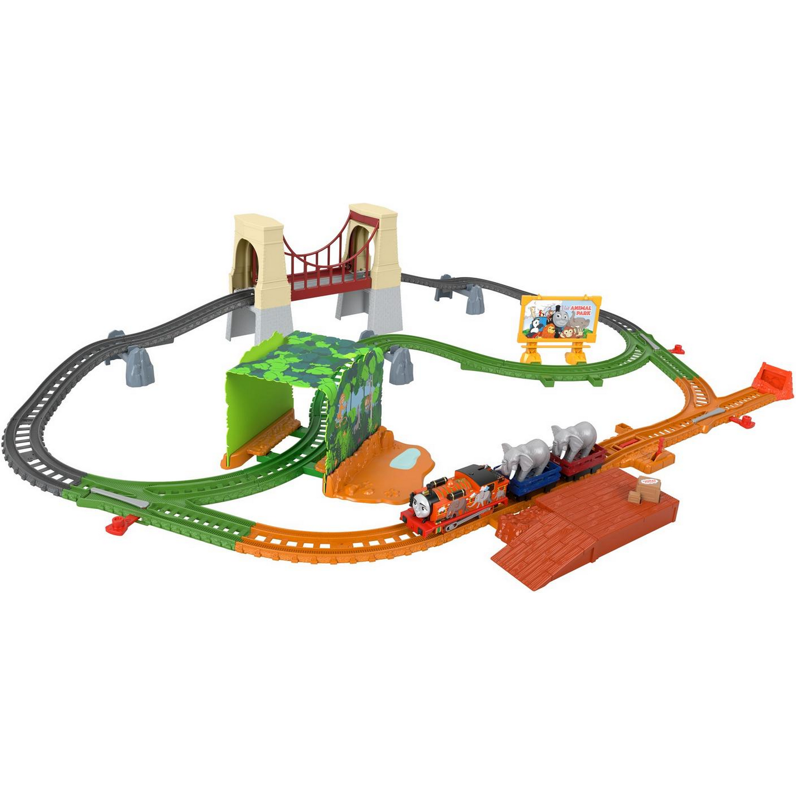 Набор игровой Thomas & Friends Железная дорога Ния и слон GPD84 - фото 7