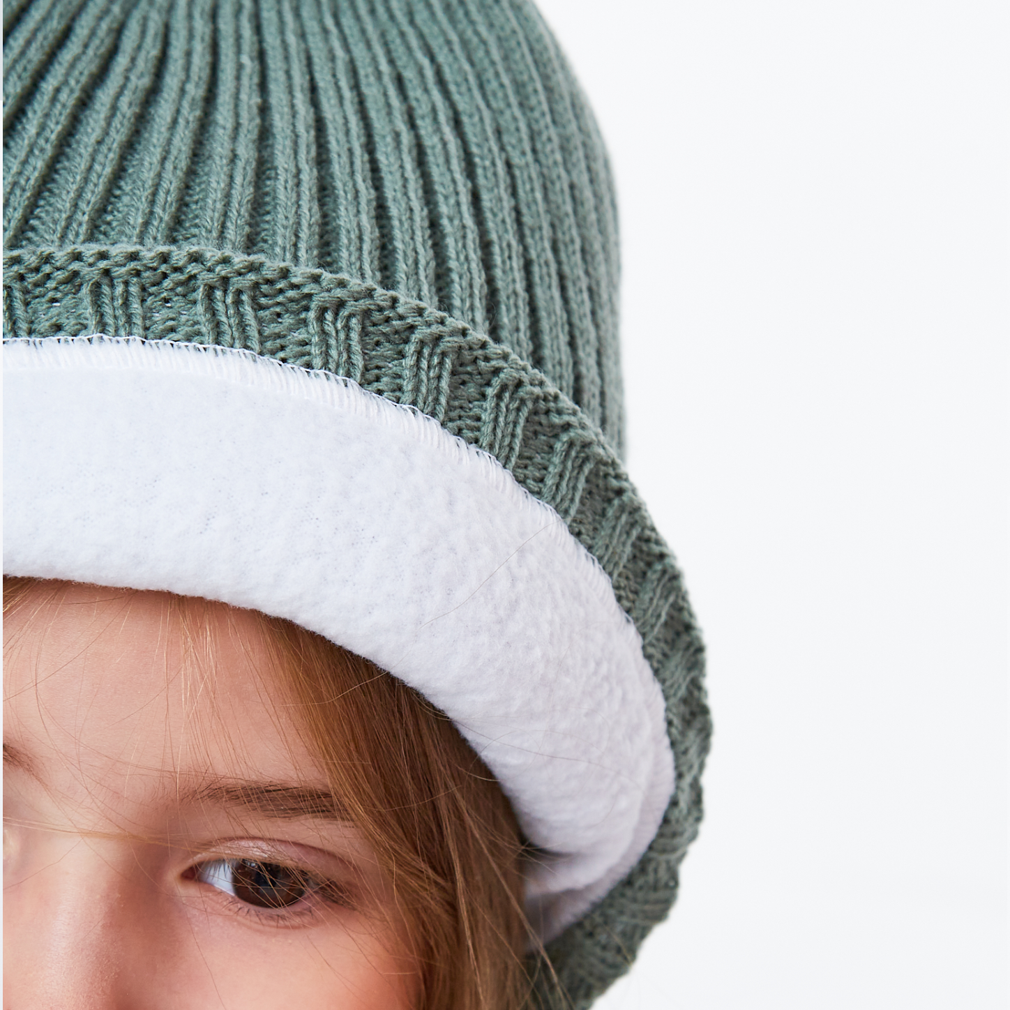 Шапка и снуд NYCkids NYC-H-104-GplainW-olive-5256 - фото 4