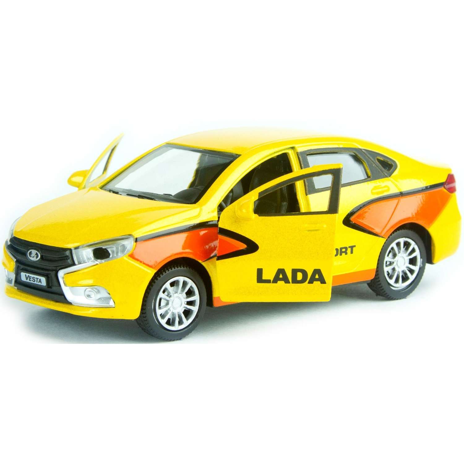 Машинка AUTOGRAND LADA VESTA спорт металлическая с инерционным механизмом 11 см 68337 - фото 1