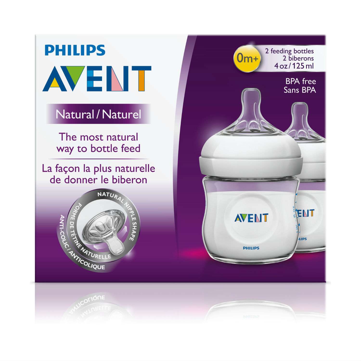 Бутылочка Philips Avent Natural 0 мес+ 125 мл 2 шт SCF690/27 - фото 5