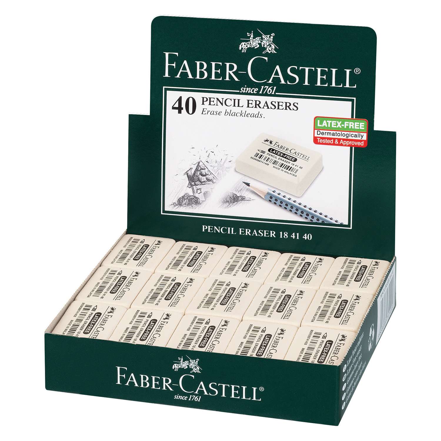 Ластик Faber Castell Latex-Free 184140 - фото 2