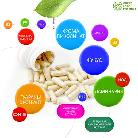 Таблетки для похудения Green Leaf Formula жиросжигатель для похудения для женщин и мужчин блокатор аппетита