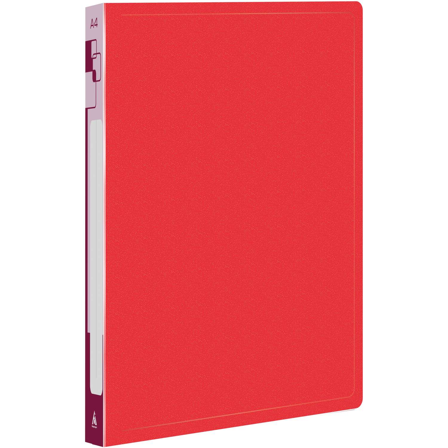 Папка с зажимом Бюрократ A4 пластик 0.5мм торцевая наклейка красный - фото 1