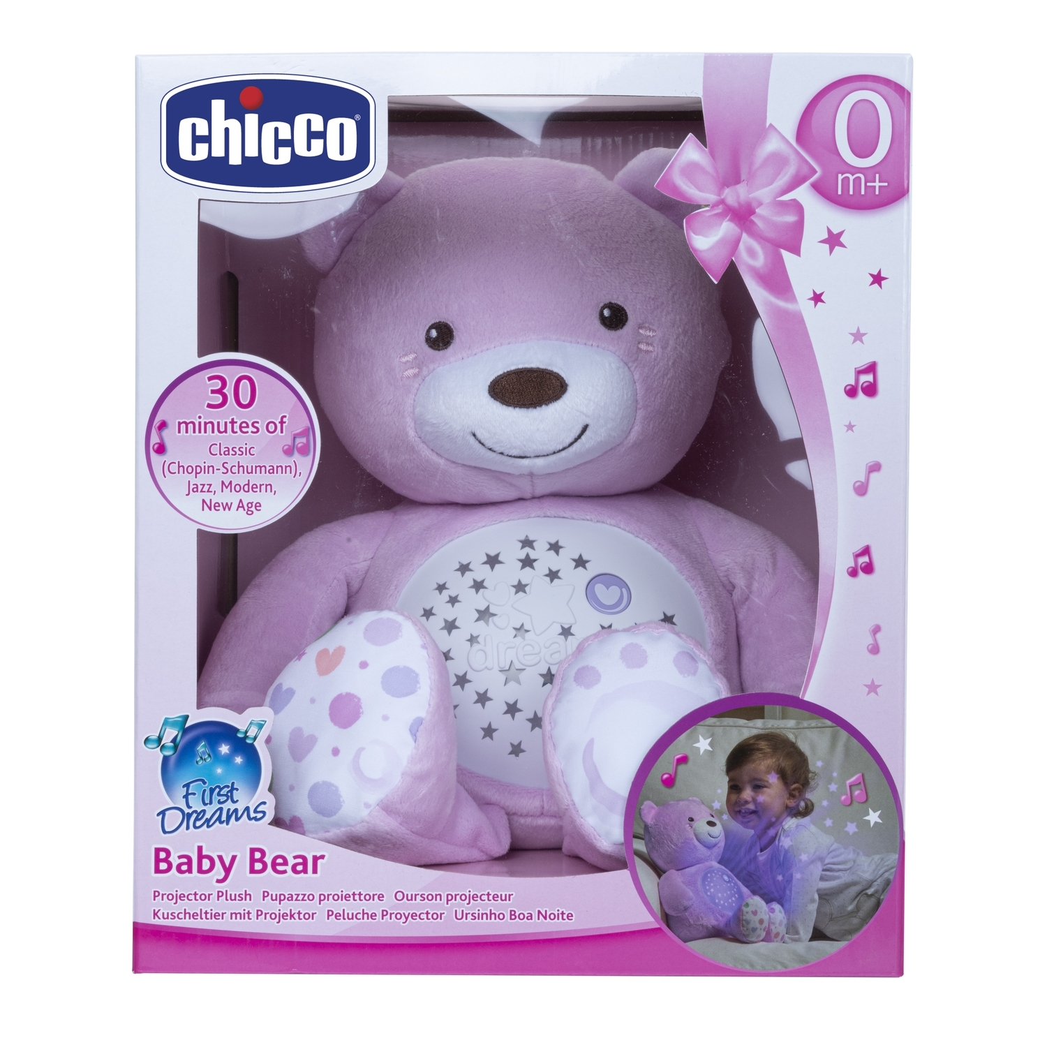 Игрушка Chicco Мишка музыкальный Розовый