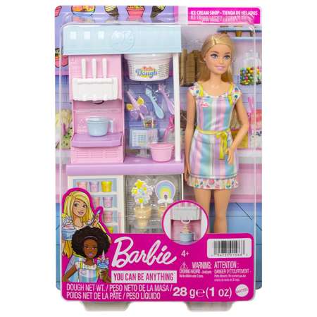 Набор игровой Barbie Магазин мороженого HCN46