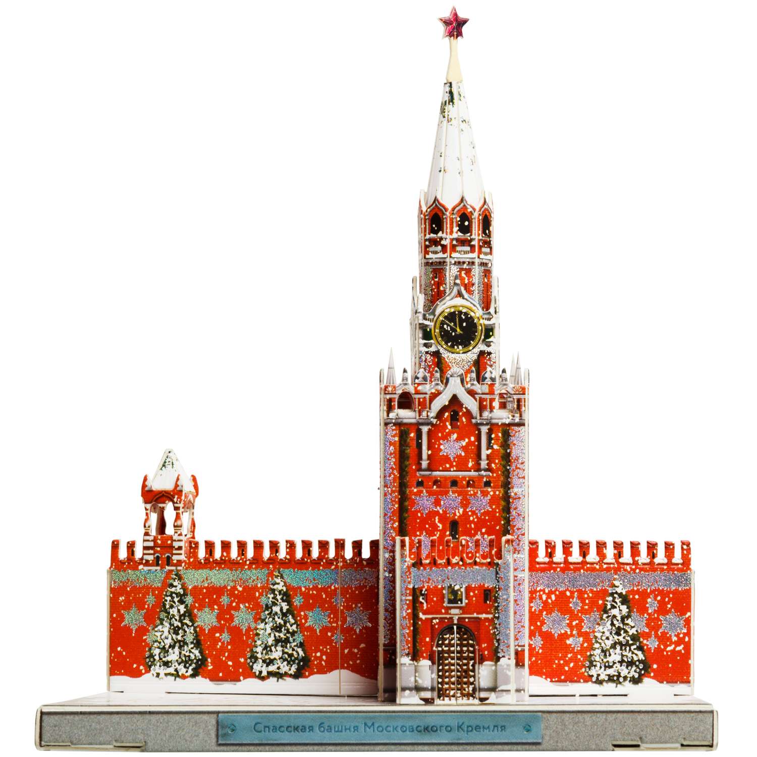 Сборная модель Умная бумага Города в миниатюре Спасская башня Новогодняя 487-2 487-2 - фото 1