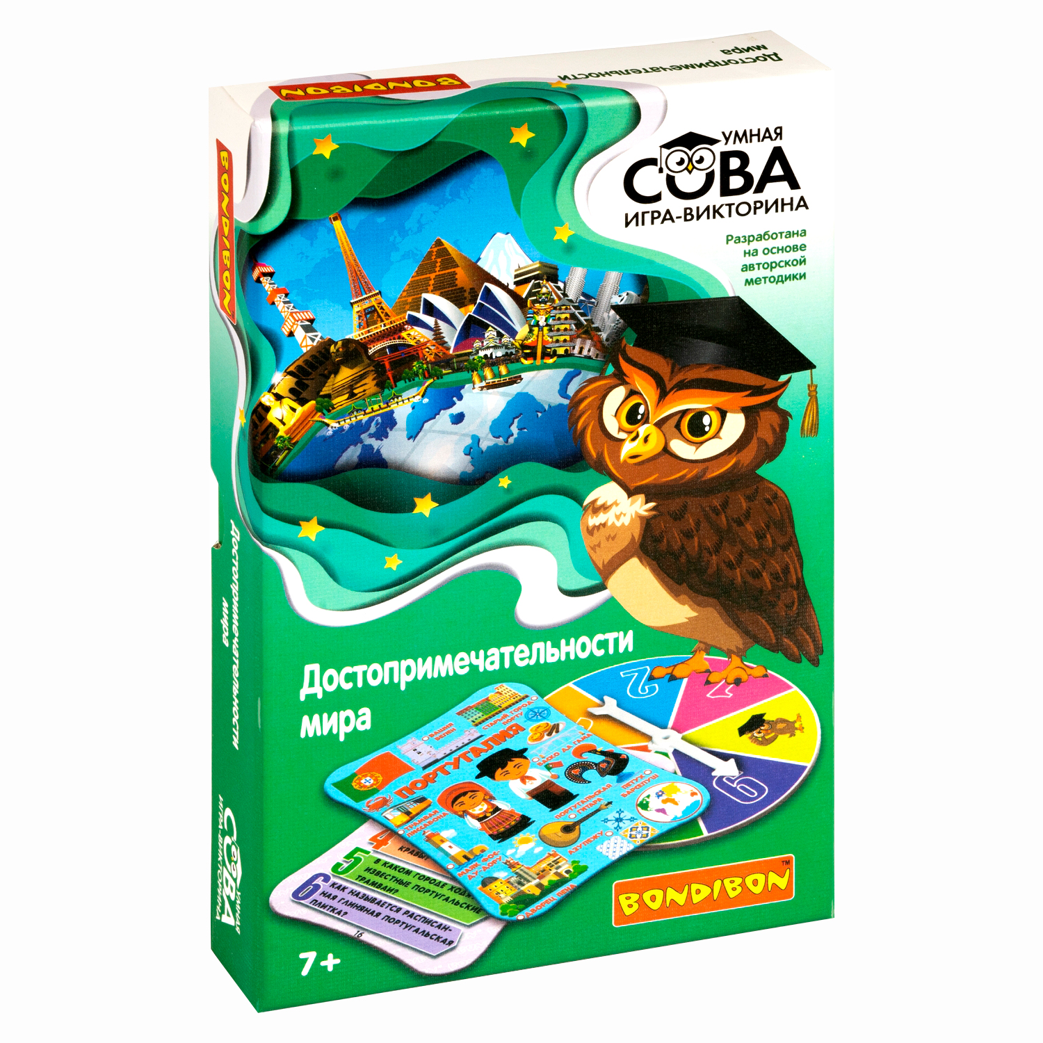 Игра-викторина BONDIBON Достопримечательности мира Умная сова